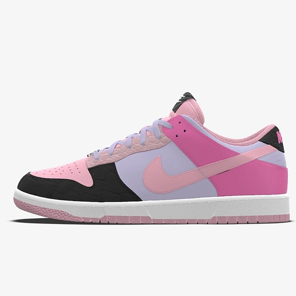 NIKE Dunk Low Size 8.5 Pink Lavender Black - Picture 3 of 7